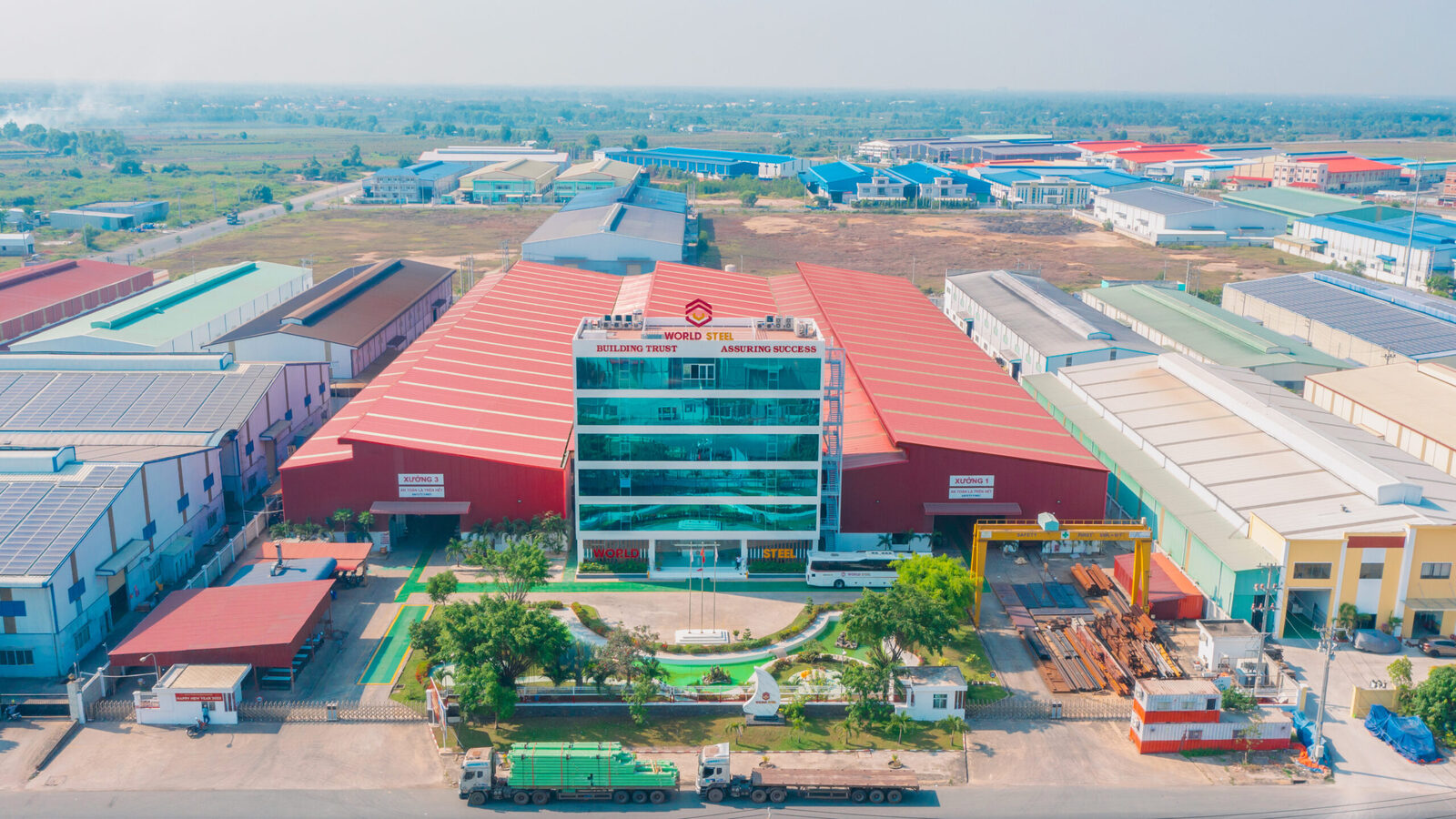World Steel factory from the air