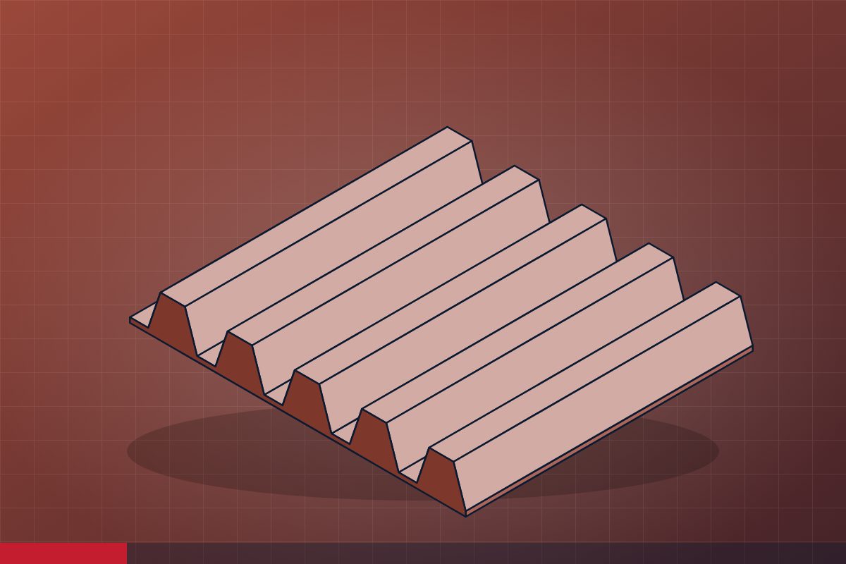Trapezoidal roof and wall sheet